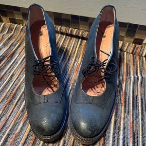 CHEREVICHKIOTVICHKI Size 39 Gray Leather Tie Oxford Shoe